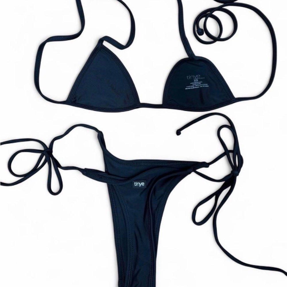 Black tinye swim bikini set size small never worn